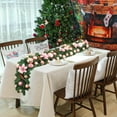 thumbnail image 2 of 9FT Christmas Rattan Garland - Artificial Vine with Christmas Balls Pine Cones Flowers for Fireplace Stairs Railing Holiday Table Centerpiece Decor, 2 of 4