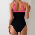 thumbnail image 5 of Sport Swimsuit Plus Size Women Tummy One Piece Swimsuit - Push up Bathing Suit Drawstring Ruched Swimwear Purple XXL, 5 of 5