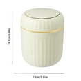 thumbnail image 4 of Small Trash Can with Lid, Mini Trash Can for Bathroom, Office and Bedroom, Small Bathroom Garbage Can with Swing Top, Compact Waste Basket for Desk, Dorm & Home, Green - Xuniizn, 4 of 7