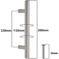 thumbnail image 2 of 20 tiradores de acero inoxidable para muebles de cocina, espaciado entre orificios de 128 mm, tiradores en T de acero cepillado para puertas de armarios, 2 of 4
