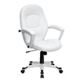 thumbnail image 1 of Scranton & Co Chaise de Bureau Exécutive en Cuir Mi-Dossier Blanc, 1 of 9
