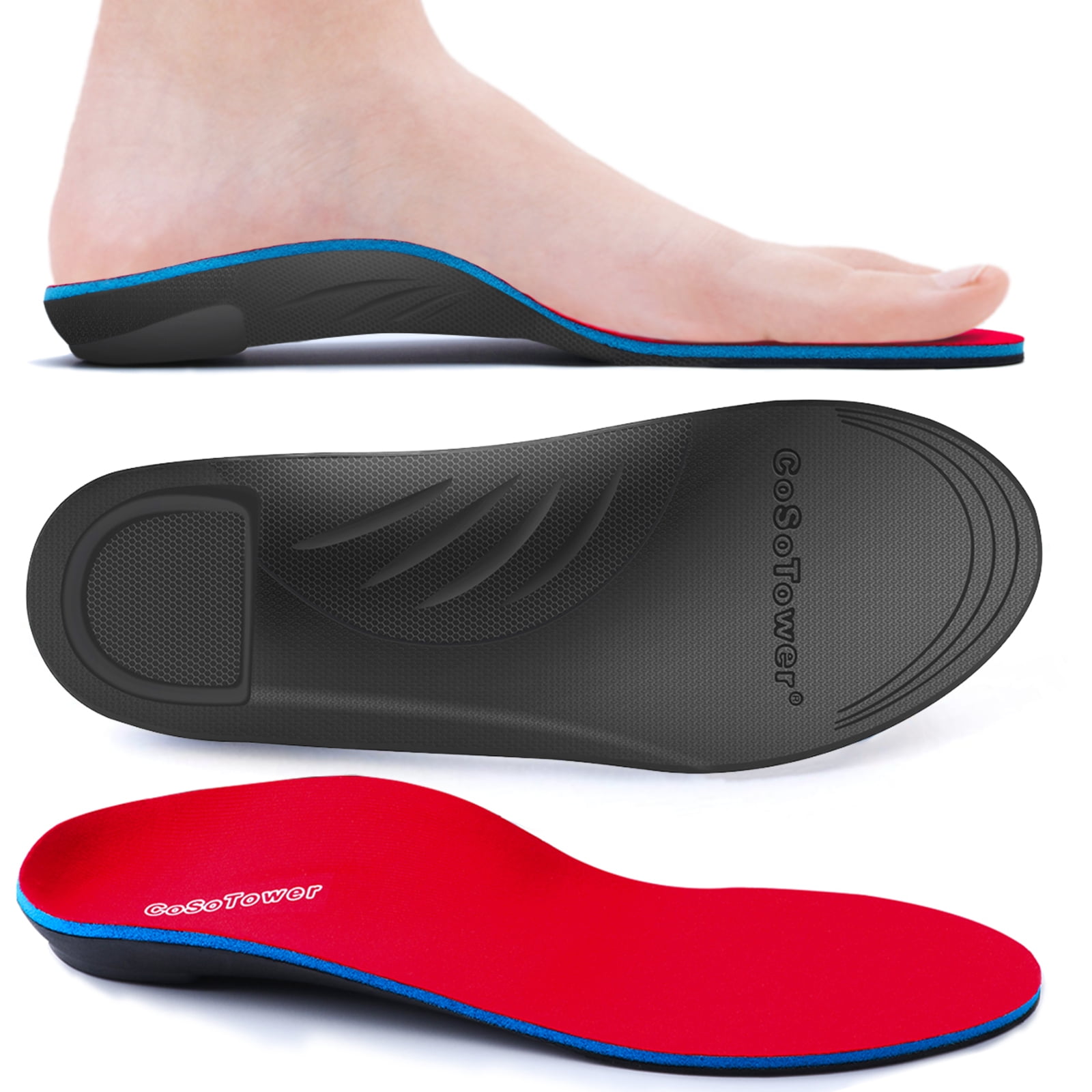 PCSsole Comfort Arch Support Insoles Foot Supportive Orthotic Shoe 
