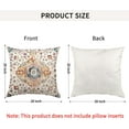 thumbnail image 4 of Pack of 2 Persian Pillow Covers 20x20 Inch, Vintage Turkish Carpet Boho Decorative Throw Pillow Covers for Home Decor Living Room Bed Couch, Orange Pillowcase Set of 2, 4 of 6