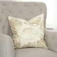 thumbnail image 5 of Ivory Gold Metallic Foil Leaf Pattern Throw Pillow, 5 of 5
