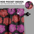 thumbnail image 5 of Pioneer Kitchen Curtains and Valance Set 24 Inch Tier Vintage Roses Pattern Curtains Small Drapes for Cafe Living Room Bathroom Farmhouse 3 Pieces Set Rod Pocket, 5 of 6