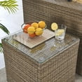 thumbnail image 7 of Modway Convene Outdoor Rattan Weave/Aluminum Frame Patio End Table in Brown, 7 of 7