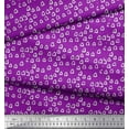 thumbnail image 2 of Soimoi Purple Silk Fabric Triangle Geometric Print Sewing Fabric Yard 42 Inch Wide, 2 of 3