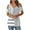 Gray, variant on Tops for Women under $5 Short Sleeved V-Neck Off Shoulder Printing Blouses Khaki M