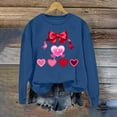 thumbnail image 5 of successthop Crew Neck Sweatshirts Women Valentine Day Bow Print Casual Clothes Long Sleeve Outfits Vacation Tops M, 5 of 5