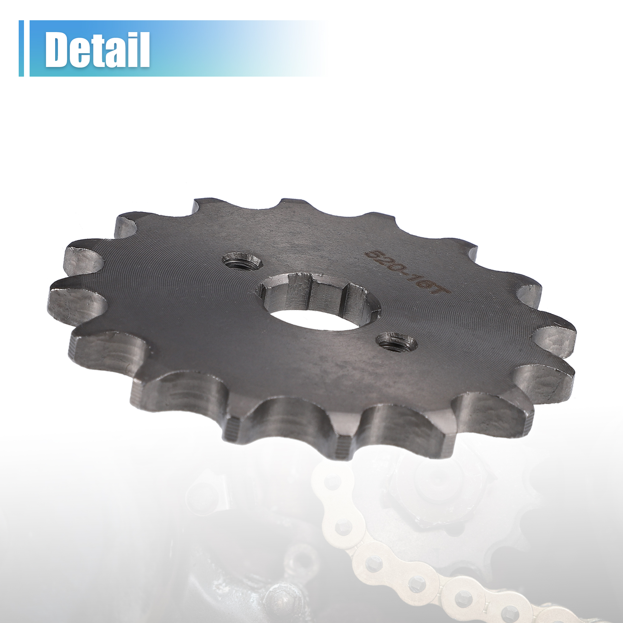 Unique Bargains 1 Set 520 Style 16 Teeth 20mm ID Sprocket for ATVs for Dirt Bikes