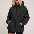 thumbnail image 2 of Towmus Womens Rain Jacket With Hood Lightweight with Hood Waterproof Raincoats Lightweight Solid Color Outdoor Trench Coat, 2 of 5