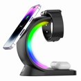 thumbnail image 4 of 4 In 1 Magnetic Wireless Charger Fast Charging For Smart Phone Atmosphere Light Charging Station For Airpods Pro I-phone Watch, 4 of 4