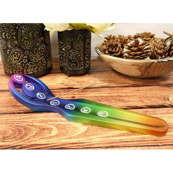 Reclining Spiral Goddess Divine Feminine Chakra Colors Incense Burner Figurine