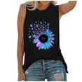 thumbnail image 2 of DPTALR Women Letters Printing Sleeveless O-Neck Vest Tank Shirt Tunic Blouse Tops, 2 of 4