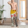 thumbnail image 2 of Fotbe Floral Sunglasses Cat Art Pantalones de Pijama para Hombre, Pantalones de Dormir, Pantalones de Casa con Cintura Ajustable y Bolsillos-3X-Large, 2 of 6