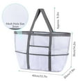thumbnail image 5 of Spencer Tote Bag for Women, Beach Bag, Mesh Beach Bag Oversized Beach Tote with Multipockets, 15.7x7.9x14.2 Inch, Black, 5 of 8