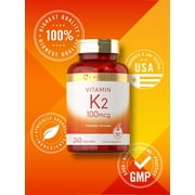 Vitamin K2 100 mcg | K2 MK-4 | 240 Capsules | For Men and Women | by Carlyle