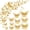 Gold, variant on RESNICE 72 Pcs 3D Gold Butterfly Wall Decor, 3 Styles 3 Sizes Removable Wall Stickers for Wedding Decorations, Birthday Party Decorations, Girls Bedroom Decoration