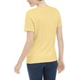 thumbnail image 3 of Karen Scott Women's Cotton Short Sleeve Scoop Neck Top Citron Aura (Citron Aura, S), 3 of 3