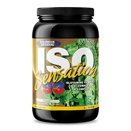 Ultimate Nutrition ISO Sensation 93 Whey Protein Isolate - Low Carb Keto Friendly with 5 Grams of Glutamine and 7 Gourmet Flavors, Natural, 2