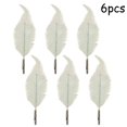 thumbnail image 1 of 6Pcs Christmas Tree Decoration Clip On Fake Feather Glittery Baubles Ornament, 1 of 6