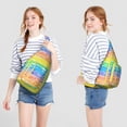 thumbnail image 2 of Aesthetic Sling Backpack - Fashion Forward Colorful Abstract Print Crossbody Bag, Multi-Pocket Organization, 2 of 3