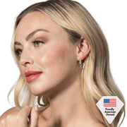 Cate & Chloe Lauren 18k White Gold Plated 22mm Hoop Earrings with Swarovski Crystals for Women