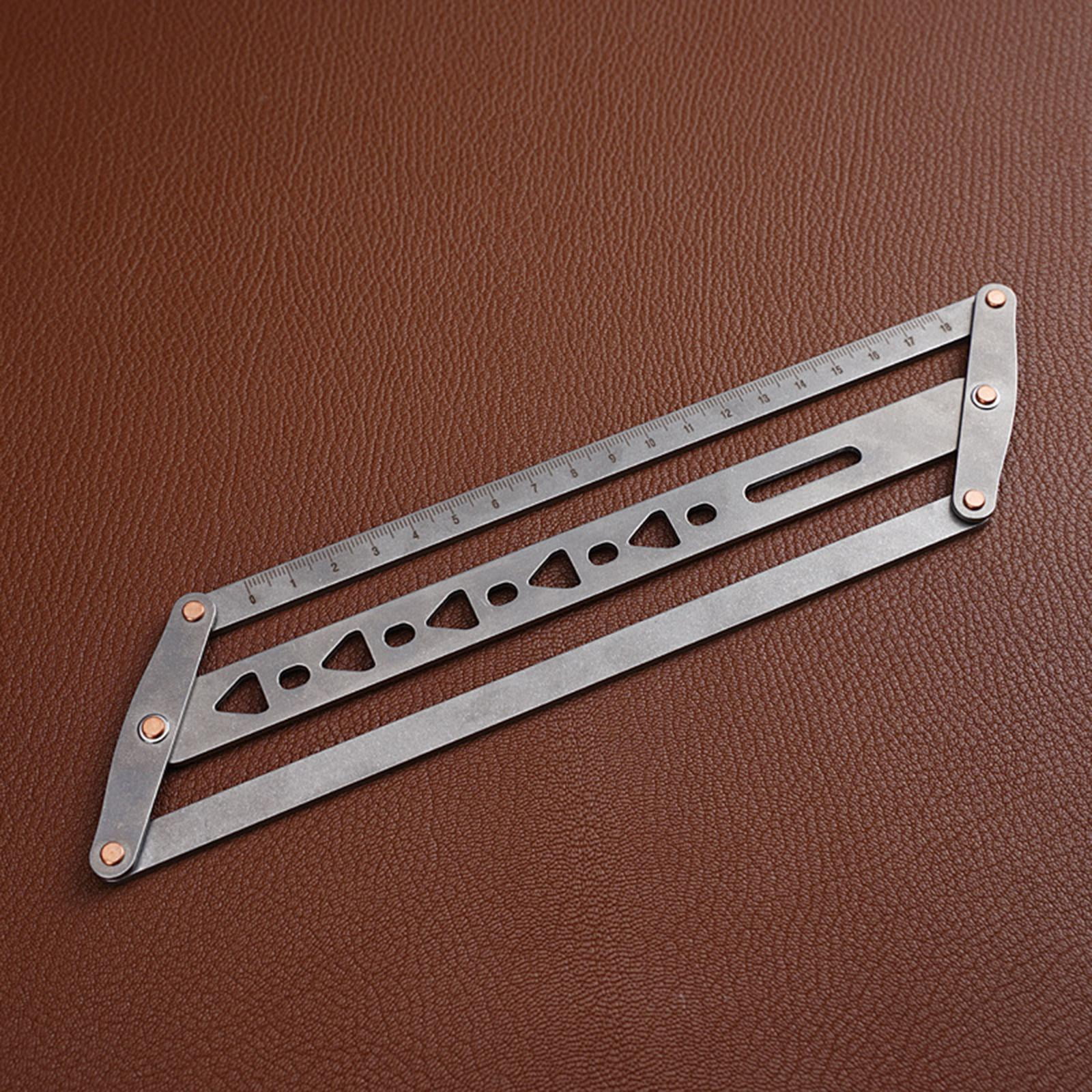 Leather Belt Auxiliary Positioning Punch Ruler Leathercraft Tool Metal Lightweight Durable Handmade Belt End Tool Cutting Punch Hole Tool A