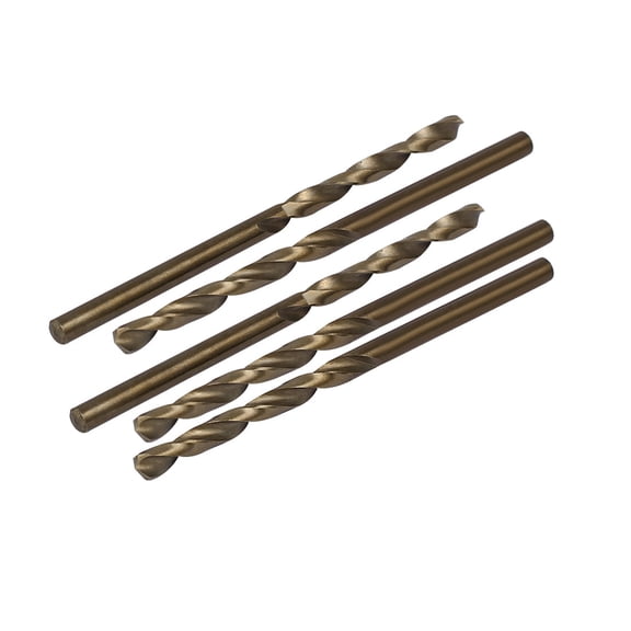3.1mm Drilling Dia HSS Cobalt Metric Spiral Twist Drill Bit Rotary Tool 5pcs