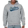 thumbnail image 4 of UGP Campus Apparel Tulsa Baseball Script - Adult Unisex Hoodie - Small - Sport Grey, 4 of 6