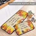 thumbnail image 5 of SKYSONIC Eat Pie and Be Thankfull Kitchen Rugs Set of 2, Fall Maple Leaves Floor Mat Area Rug Washable Carpet Perfect for Living Room Bedroom Entryway, 5 of 7