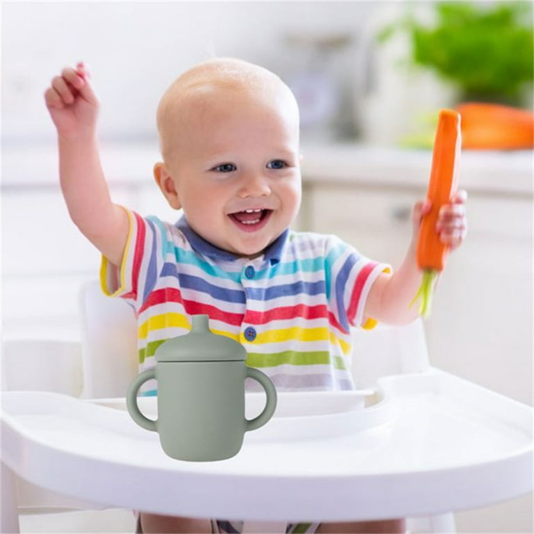 Toddler Sippy Cup With Straw Lid And Handles, Silicone Spill Proof Kids Cups  For Water Drinking Training, Weaning Sippy Cups For Baby 6+ Months Infants  Girls Boys, 5 Oz - Baby & Maternity - Temu