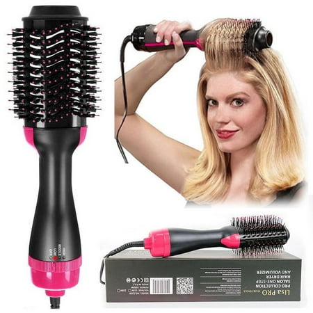 Women Lady Hair Dryer Volumizer One Step Curling Oval Brush Curler Styler Mixed (Best Hair Volumizer Uk)