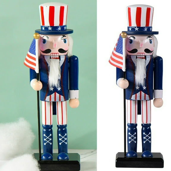 Cheers US Nutcracker Figurine Wooden Nutcracker Soldier Christmas Wood Ornaments Christmas Table Decoration for Home Garden Christmas Party