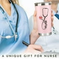 thumbnail image 3 of Nurse Gifts for Women - Nurses Week Gifts - Appreciation Gift for Nurses - Nurse Rn Lpn Practitioner Gift for Women - Retirement, Graduation Nursing Student Ideas - 20 Oz Pink Tumbler, 3 of 6