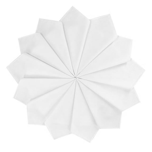 ZOUYUE 13PCS Men's Handkerchiefs 100% Soft Cotton White Hankie Hankerchieves