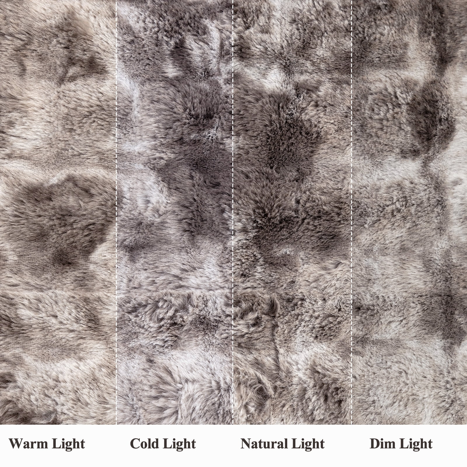 MJIAexp Faux Fur Throw Blanket for Couch, Cozy Soft Plush Thick Fuzzy Comfy Bubble Blanket and Fuzzy Plush Rabbit Fur Blanket for Sofa Bedroom Living Room, 90" x 90"-Tie-dye Gray
