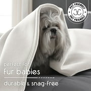 Soft All-Season Fleece Throw Blanket – Cozy Layering Bed Blanket – King Size – Ivory