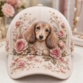 thumbnail image 2 of Voska 3D Animal Pattern Floral Embroidery Adjustable Unisex Baseball Cap Animal Pattern Sun Hat for Daily Use F One Size, 2 of 5