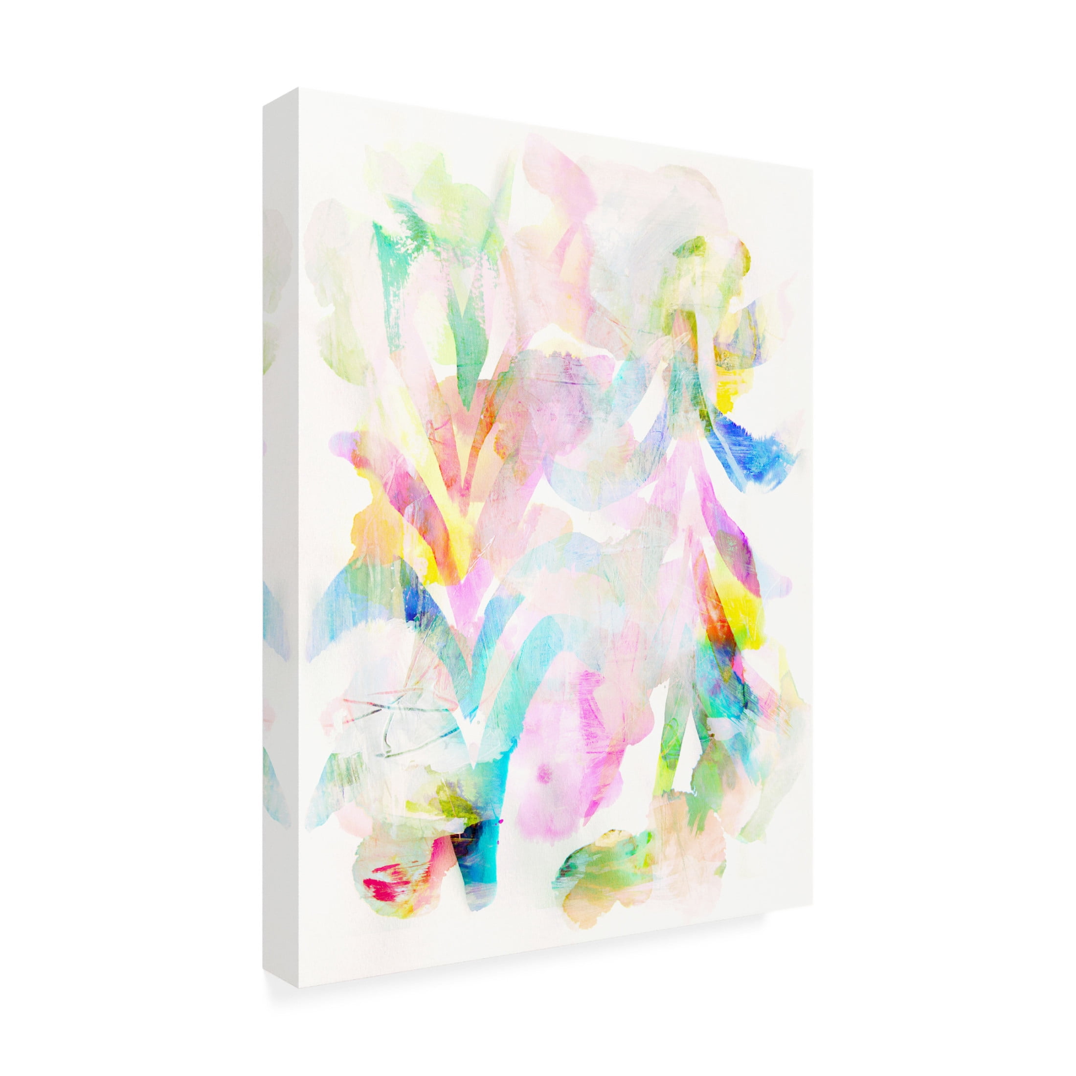 Canvas Wall Art - Hope Bainbridge 'Flower and Rainbow' Wall Art for Living Room, Bedroom, or Office Décor by Trademark Fine Art - 18 x 24 Inches