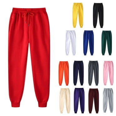 ZyeKqe Women's Fleece Lined Sweatpants Lightweight Drawstring High Waisted Cinch Bottom Joggers Casual Winter Fall Pants with Pockets
