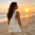 thumbnail image 4 of MDUKONU Crochet Knit Tote Bag for Women, Boho Mesh Shoulder Bag, Summer Beach Vacation Travel Handbag, 4 of 4