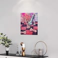 thumbnail image 2 of Graffiti Banksy Chess Decor Wall Art Chess Game Room Wall Art International Chess Pictures Canvas Painting Pop Art Framed Artwork for Game Room Living Room Bedroom 12''''x16'''', Pinkche1, 2 of 6