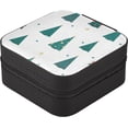 thumbnail image 3 of Coolnut Leather Jewelry Box Cartoon Christmas Tree Portable Mini Jewelry Storage Bag for Travel, Small Ring Case Earrings Organizer Necklaces Box for Women Girls Women Gifts, 3 of 7