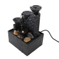 thumbnail image 1 of Tabletop Water Fountain, Circulating Water Decorative USB Desk Waterfall Fountain Automatic Pump with LED Light Stones, Tabletop Fountain for Living Room Office Home Work, 1 of 7