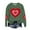 #0420-Army Green, variant on Ailaofu Women Valentine's Sweatshirt Love Heart Print Pullover Tops Loose Casual Cute Valentines Gift Long Sleeve Sweatshirt
