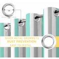 thumbnail image 4 of Fsddascl Aqua Stripe Blackout Curtains for Bedroom/Living Room, Thermal Insulated Kitchen Curtains, Geometric Grey White Vertical Striped Grommet Darkening Window Treatment Drapes 42"x84"x2, 4 of 6