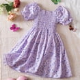 thumbnail image 1 of LOVZFMLL Robe à Manches Longues Imprimée pour Filles, Motif Floral, Col Rond, 1 of 5