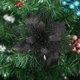 thumbnail image 2 of Poinsettia con brillo JAAS 10 Uds flores artificiales Navidad color negro 9cm, 2 of 5