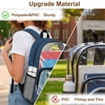 thumbnail image 6 of ZIATUBLES Clear Backpack 17 Inch, Heavy Duty Fabric & PVC Transparent Bookbag with Eagle Liberty Roses Print, Large Capacity See Through Backpack for Women Men School, 6 of 7